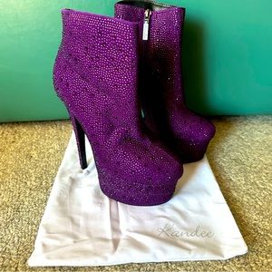 Kandees Crystal Ankle Boots NWT size 8